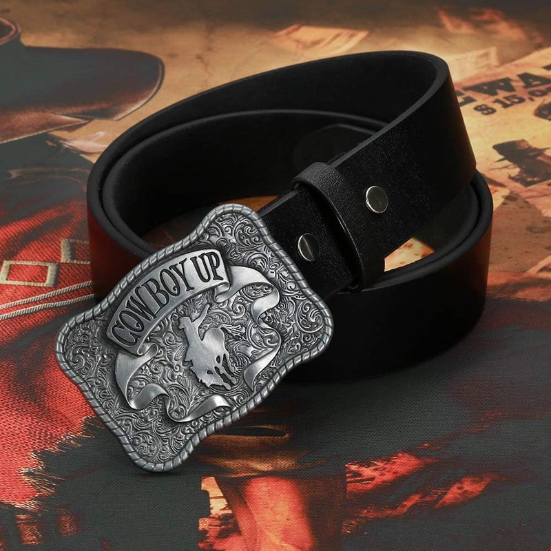 KDG Western Belt Buckle Vintage Cowboy Up Belt Buckle for Men Women - Image 3